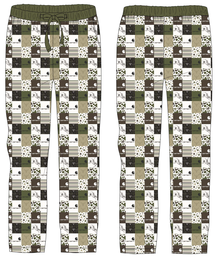 Western Hartt Men's Camo Lounge Pants with Pockets