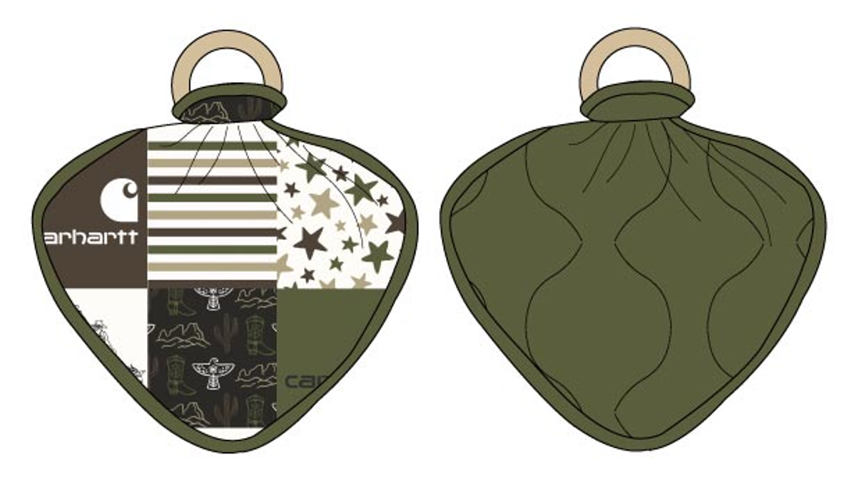 Western Hartt Camo Wooden Ring Quilted Lovey