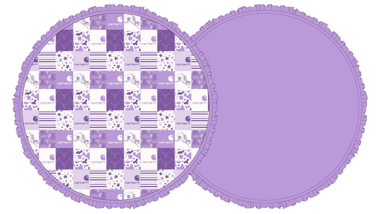 Western Hartt Lavender Bamboo Ruffle Playmat