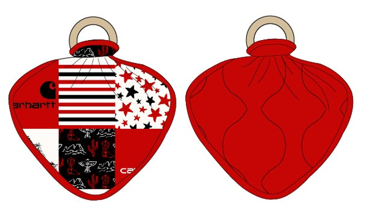 Western Hartt Red Wooden Ring Quilted Lovey