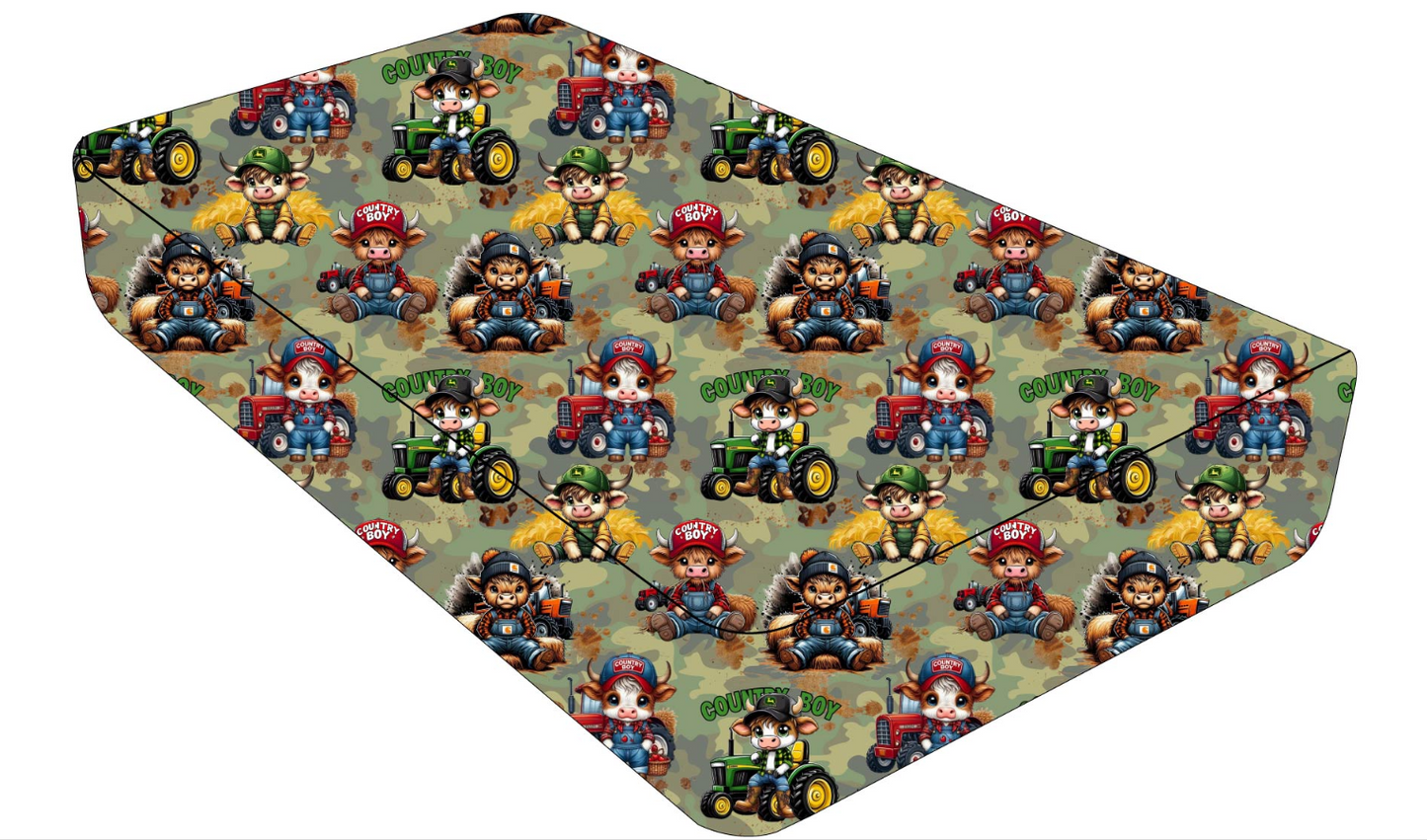 Country Boys Twin Fitted Sheet