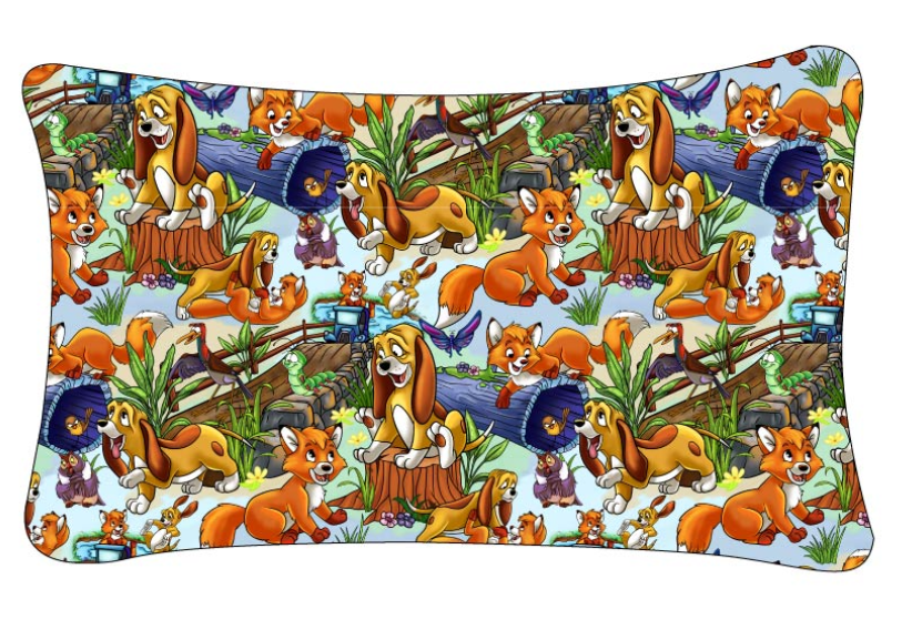 Playful Pals Standard Pillowcase (with Zipper)