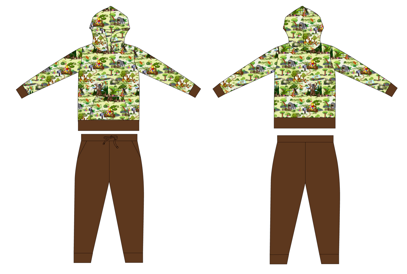 Forest Friends French Terry Hoodie and Joggers (Daywear)