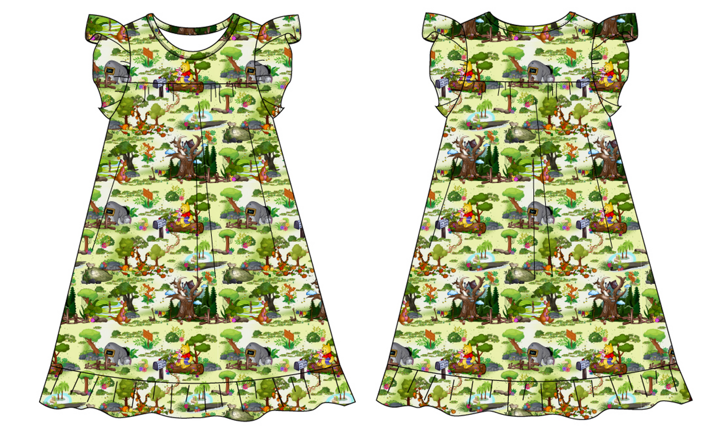 Forest Friends Kids Sleeper Gown with Pockets