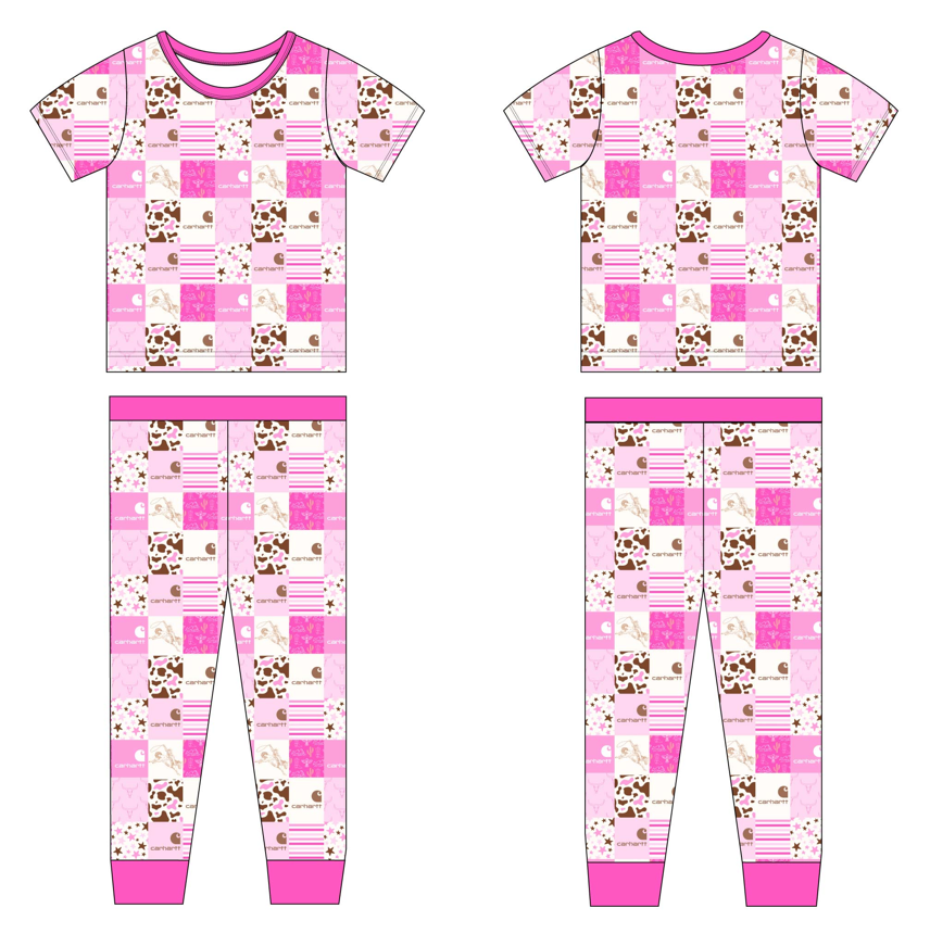 Western Hartt 2 Piece Short Sleeve and Pants Pajamas