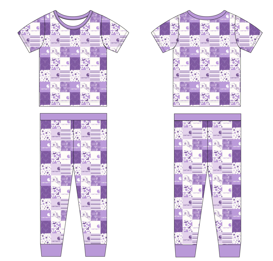Western Hartt 2 Piece Short Sleeve and Pants Pajamas