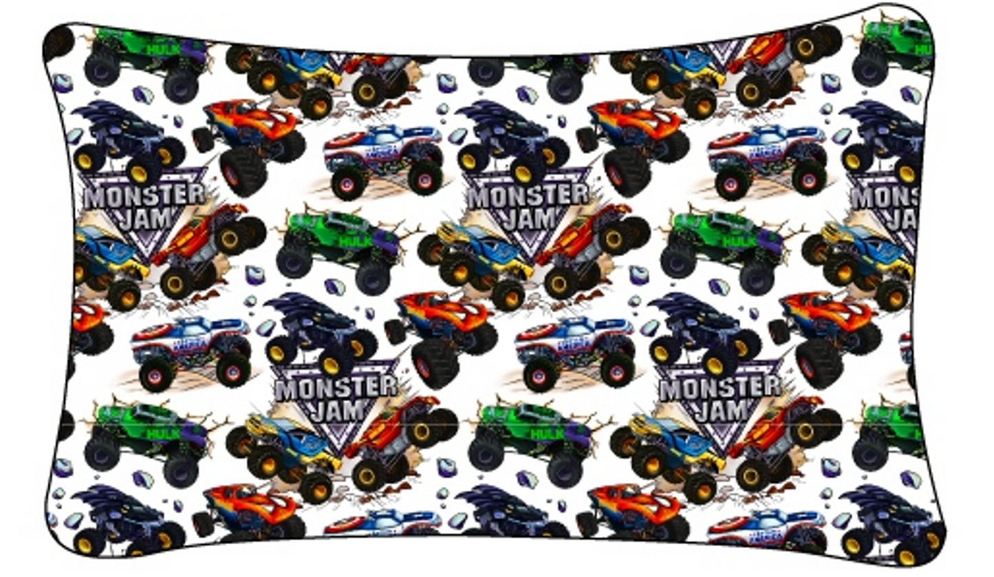 Monster Trucks Standard Pillowcase (with Zipper)