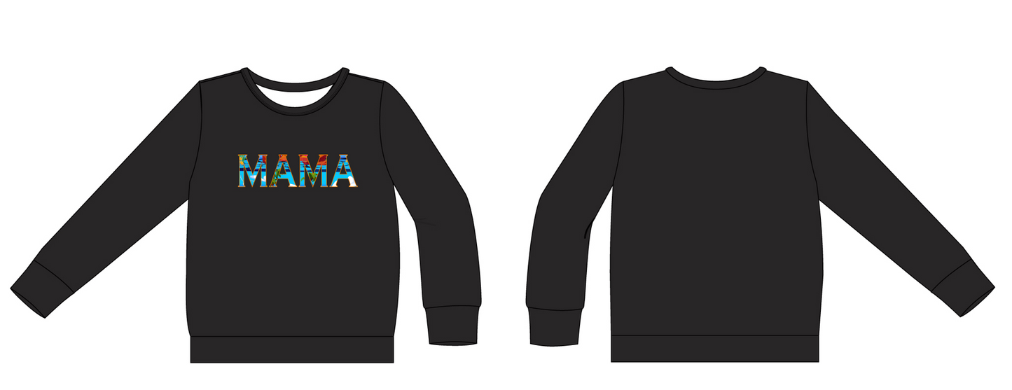 Just Keep Swimming MAMA French Terry Crew (Daywear)