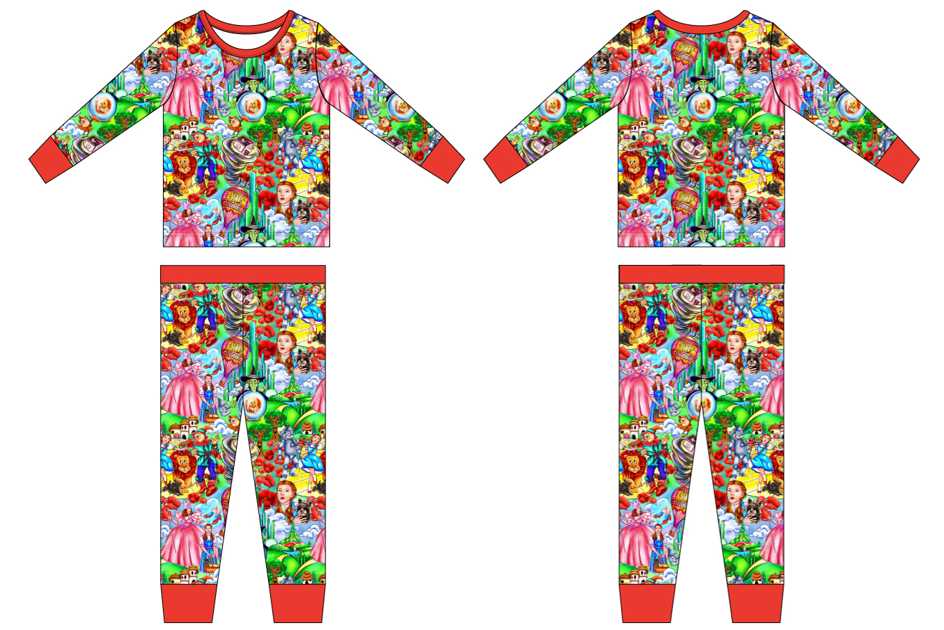 Dorothy 2 Piece Long Sleeve and Pants Pajamas