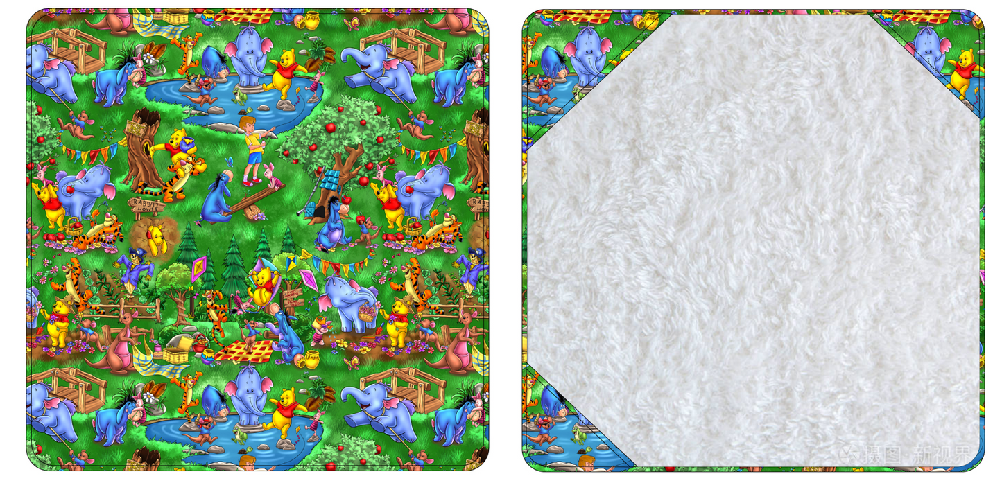 Pooh Picnic Bamboo French Terry Hooded Towel