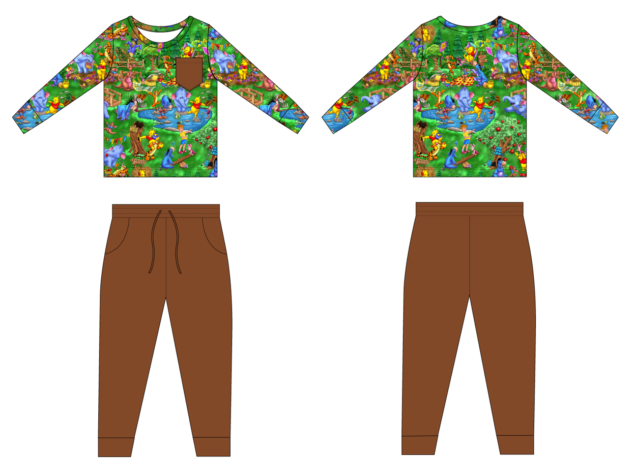 Pooh Picnic 2 Piece Long Sleeve Shirt and Joggers (Daywear)