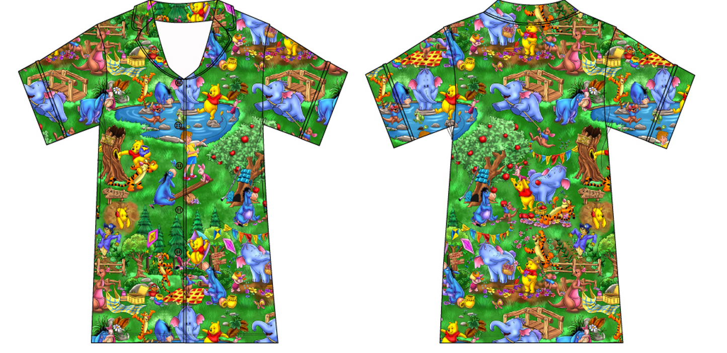 Pooh Picnic Kids Moo Moo with Pockets