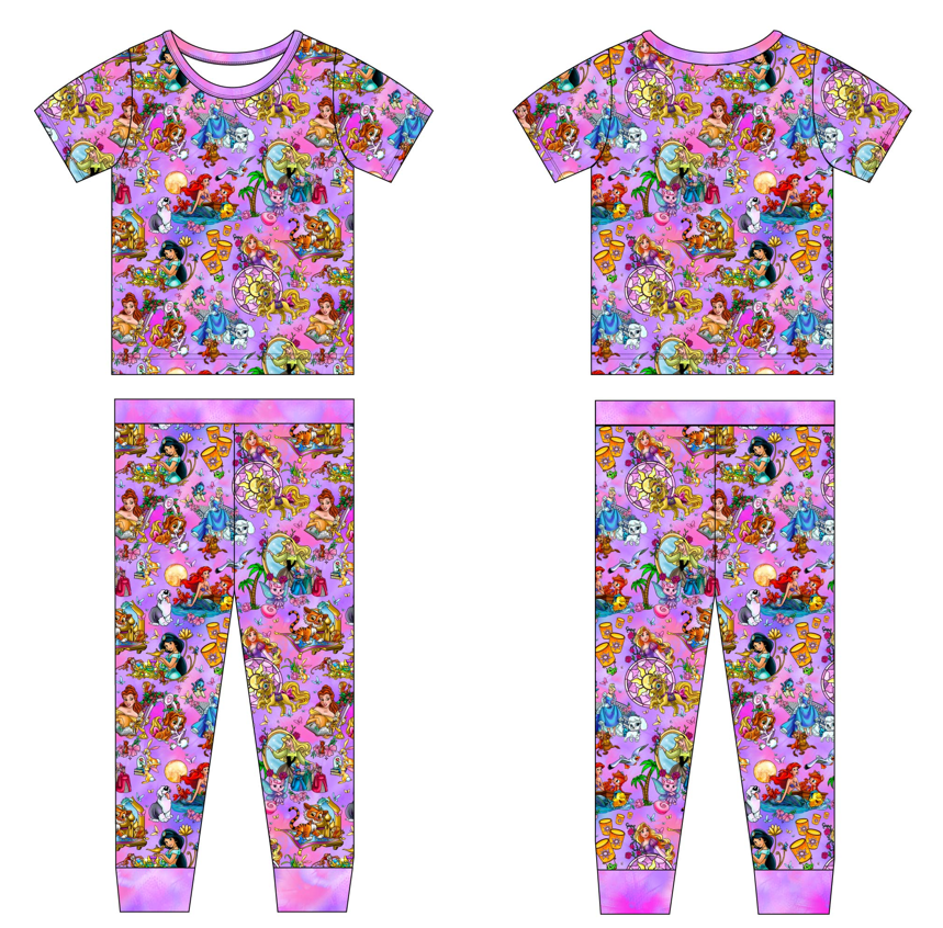 Princess Pets 2 Piece Short Sleeve and Pants Pajamas