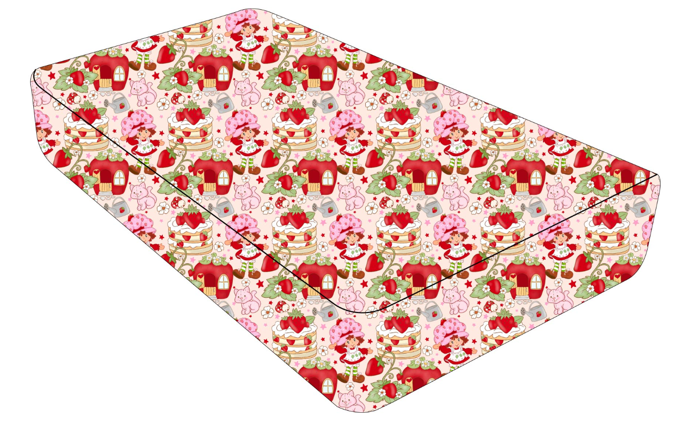 Strawberry Custard Twin Fitted Sheet