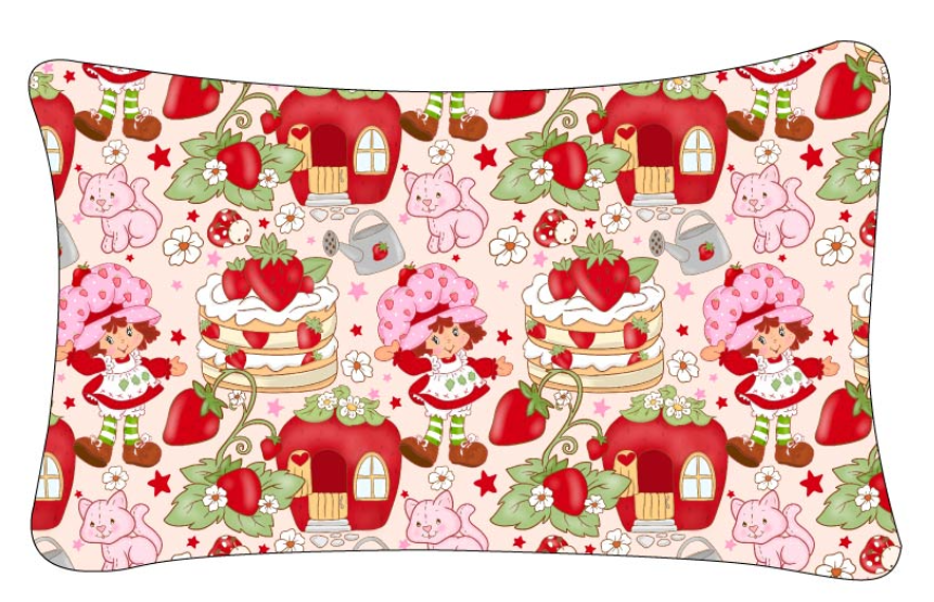 Strawberry Custard Standard Pillowcase (with Zipper)