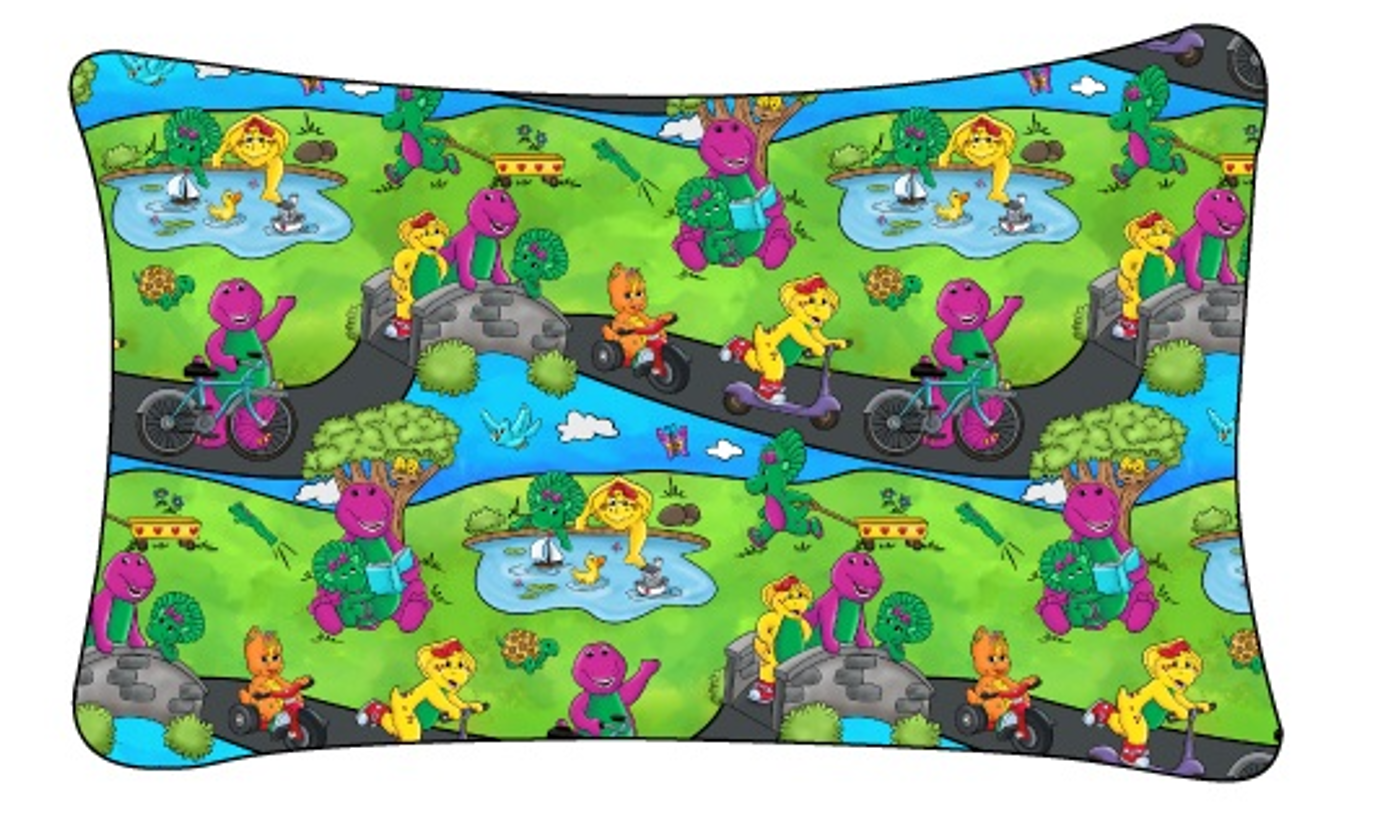 Purple Dinosaur Standard Pillowcase (with Zipper)