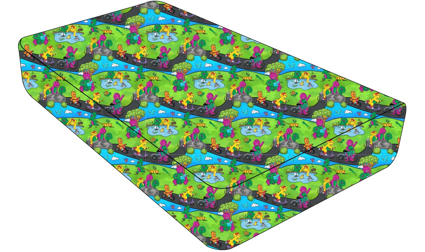 Purple Dinosaur Twin Fitted Sheet