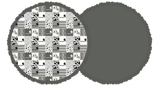 Western Hartt Grey Bamboo Ruffle Playmat