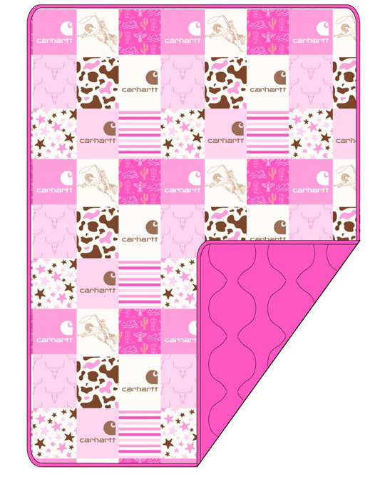 Western Hartt Hot Pink Quilted Blanket