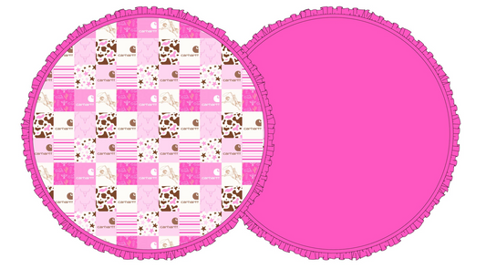 Western Hartt Pink Bamboo Ruffle Playmat