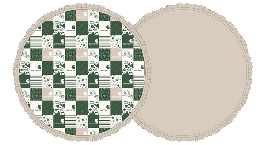 Western Hartt Khaki Bamboo Ruffle Playmat