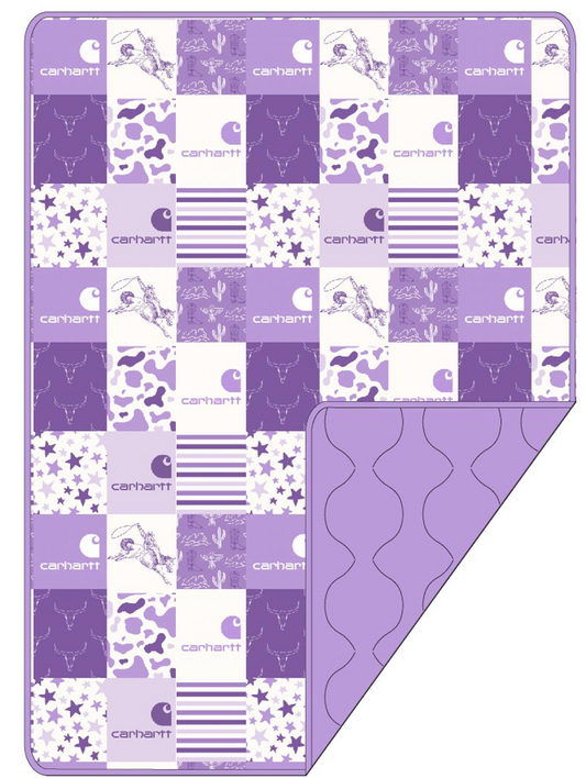 Western Hartt Lavender Quilted Blanket