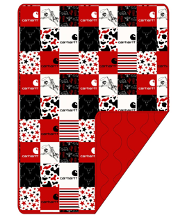 Western Hartt Red Quilted Blanket