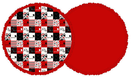 Western Hartt Red Bamboo Ruffle Playmat