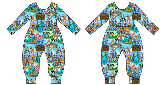 Tales of Dragons Quarter Sleeve Duckie Romper (Daywear)
