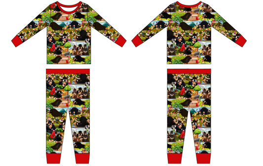 Flower Bull 2 Piece Long Sleeve and Pants Pajamas