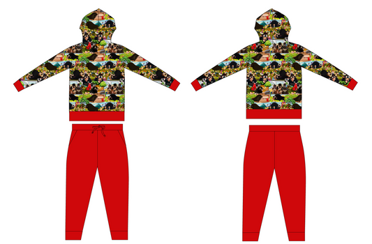 Flower Bull French Terry Hoodie and Joggers (Daywear)