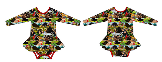 Flower Bull Long Sleeve Bodysuit Twirl (Daywear)