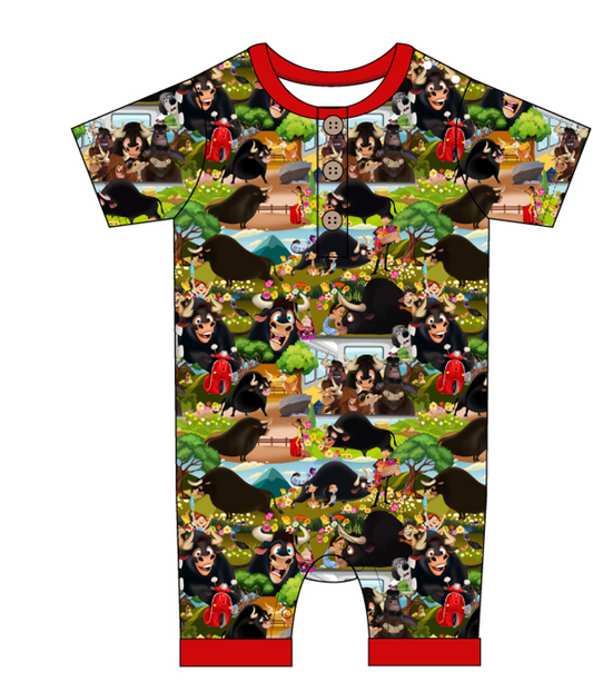 Flower Bull Shorty with Buttons and Snaps (Daywear)