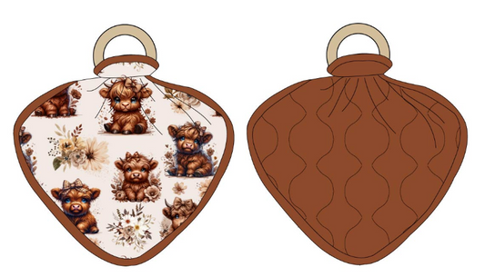 Highland Florals Wooden Ring Quilted Lovey