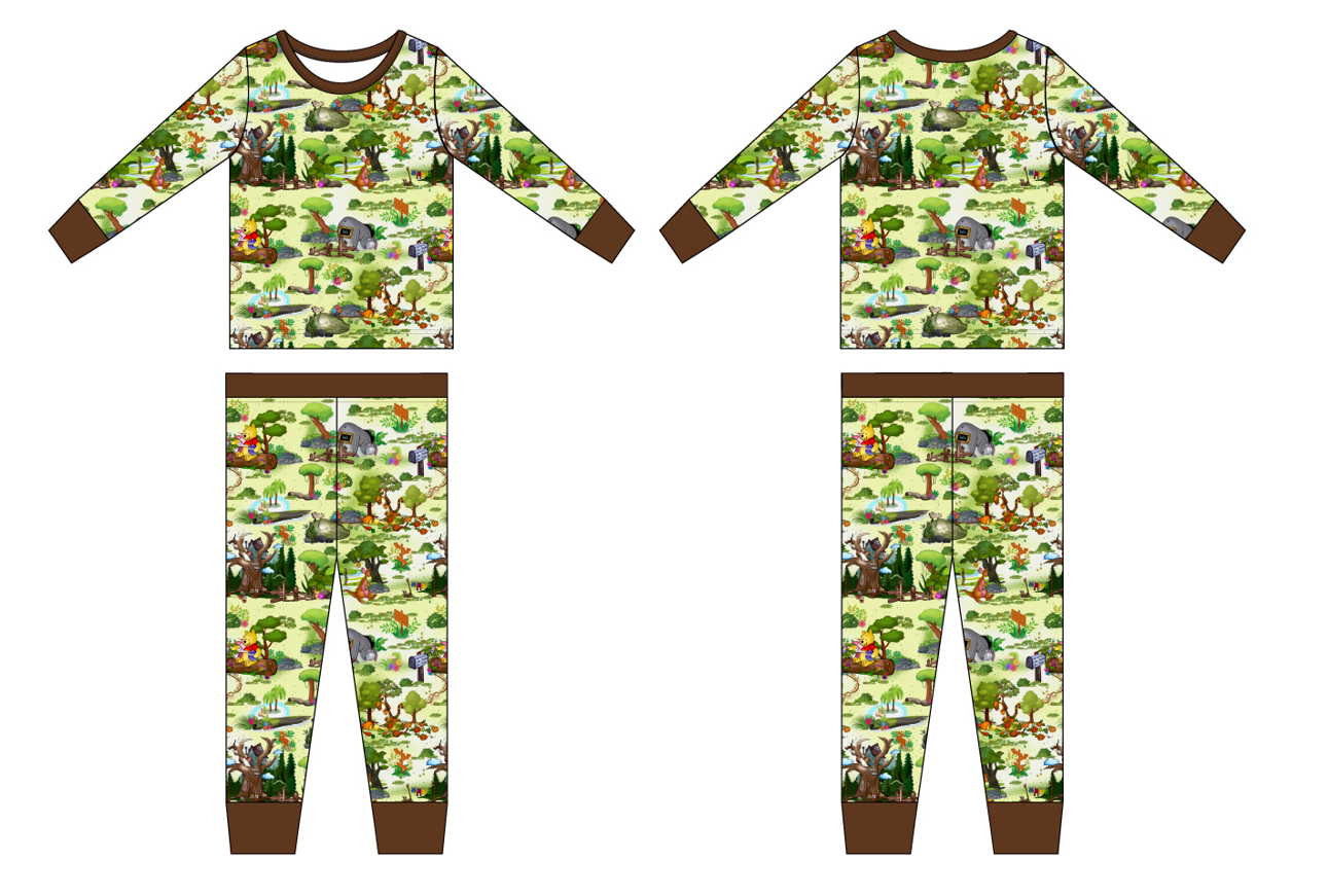 Forest Friends 2 Piece Long Sleeve and Pants Pajamas