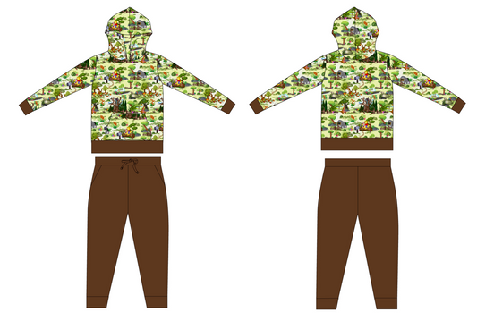 Forest Friends French Terry Hoodie and Joggers (Daywear)