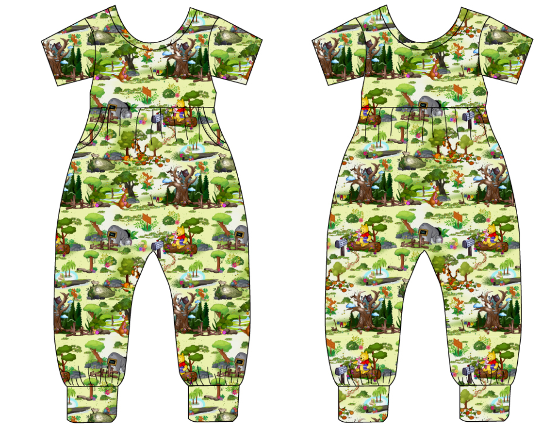 Forest Friends Short Sleeve Duckie Romper (Daywear)