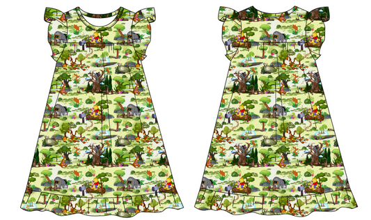 Forest Friends Kids Sleeper Gown with Pockets