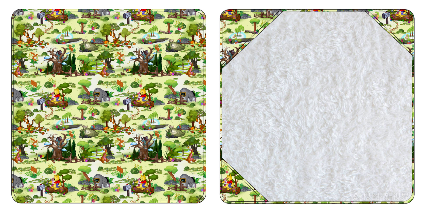 Forest Friends Bamboo French Terry Hooded Towel