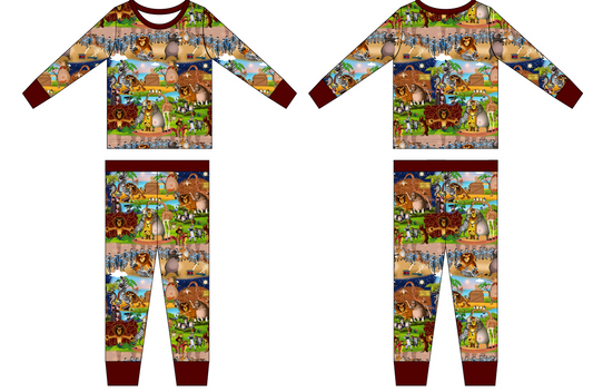Central Park Zoo - 2 Piece Long Sleeve and Pants Pajamas