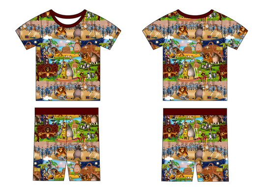 Central Park 2 Piece Short Sleeve and Shorts Pajamas