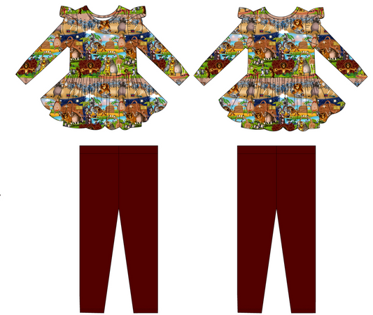 Central Park Long Sleeve Peplum and Pants (Daywear)