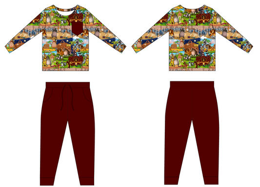 Central Park 2 Piece Long Sleeve Shirt and Joggers (Daywear)