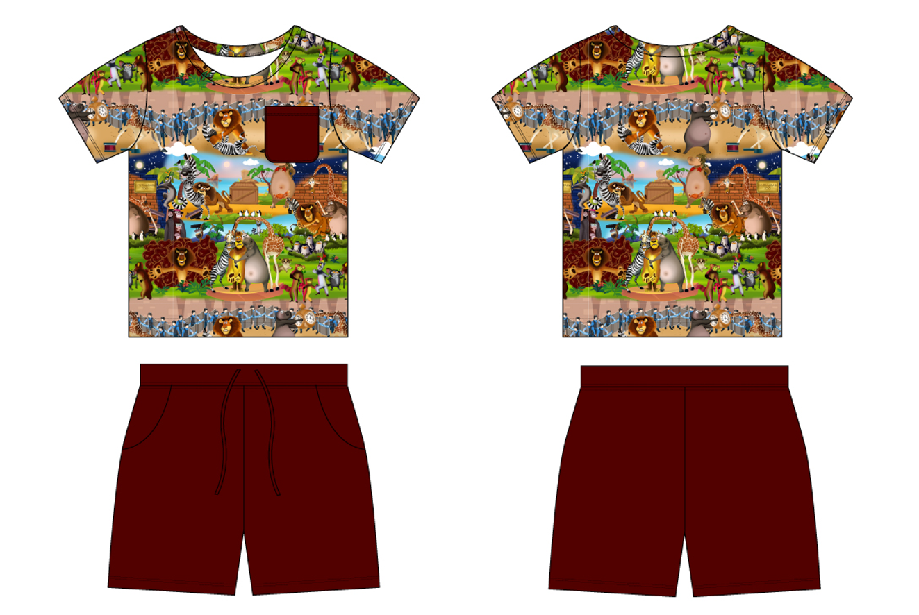 Central Park 2 Piece Pocket Tee and Shorts (Daywear)