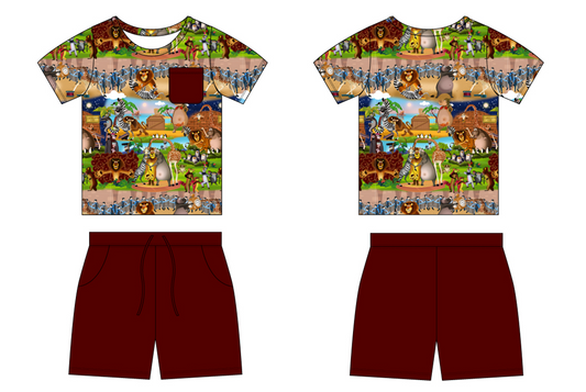 Central Park 2 Piece Pocket Tee and Shorts (Daywear)