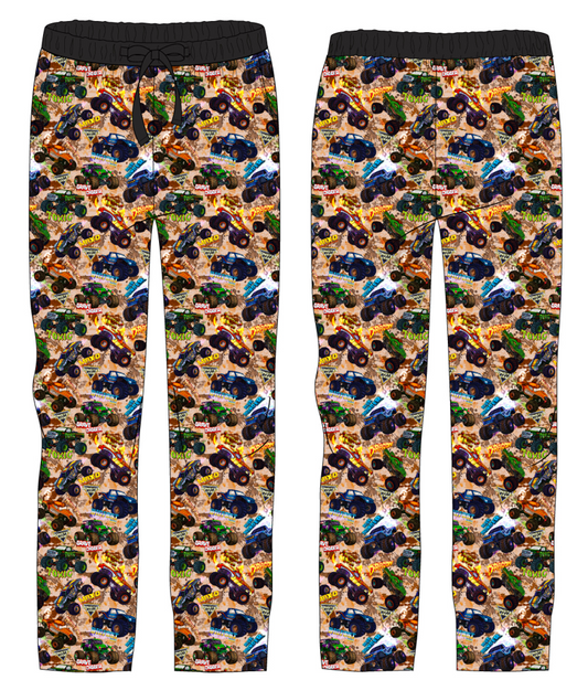 Monster Trucks - Old School - Men's Lounge Pants with Pockets