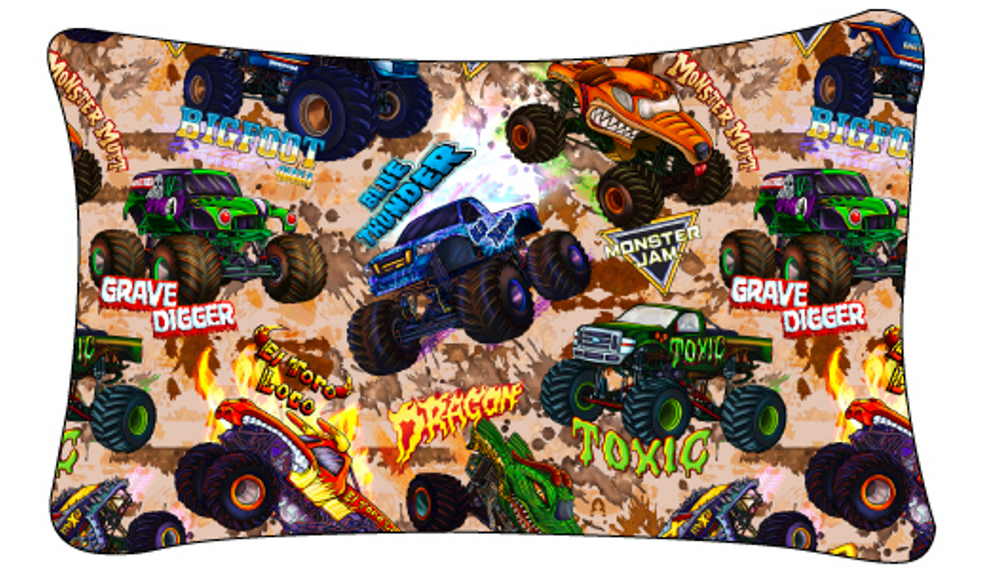 Monster Trucks - Old School - Standard Pillowcase (with Zipper)
