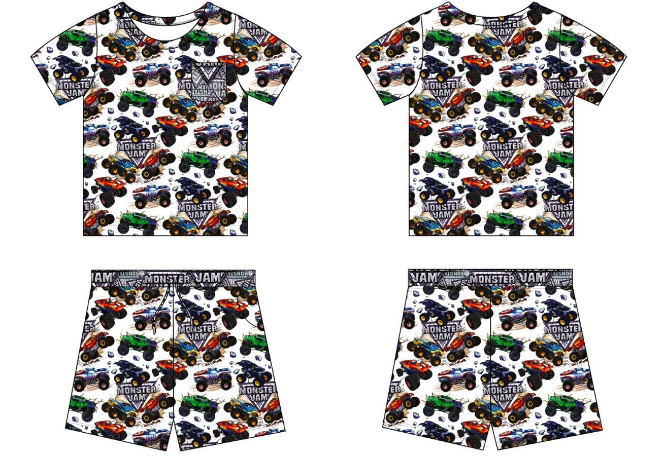 Monster Trucks 2 Piece Pocket Tee and Shorts (Daywear)
