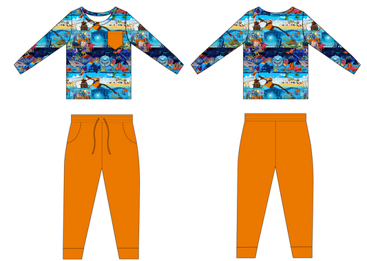 Just Keep Swimming 2 Piece Long Sleeve Shirt and Joggers (Daywear)