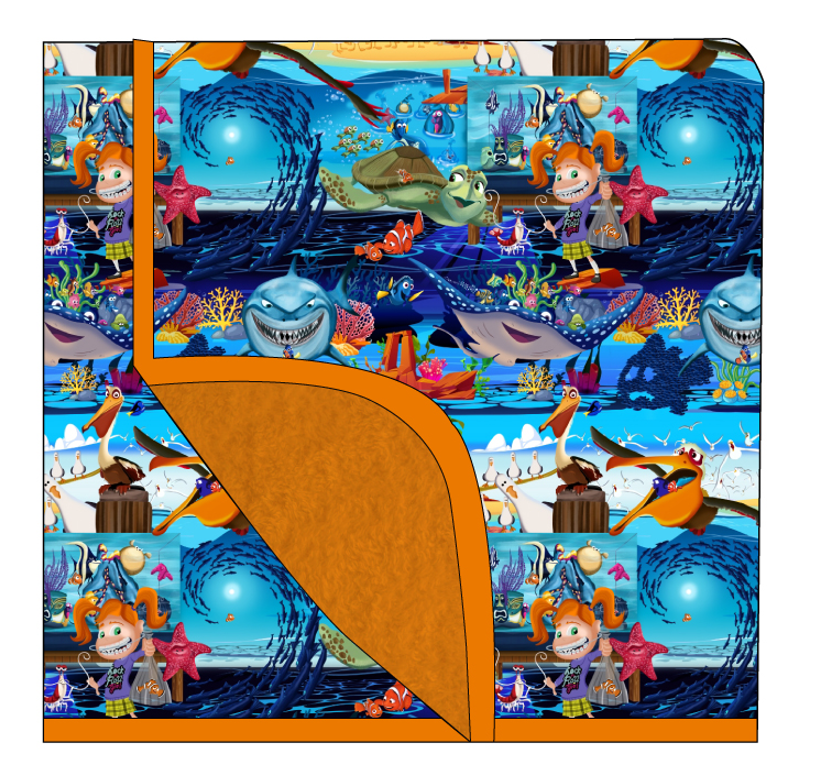Just Keep Swimming Plush Blanket